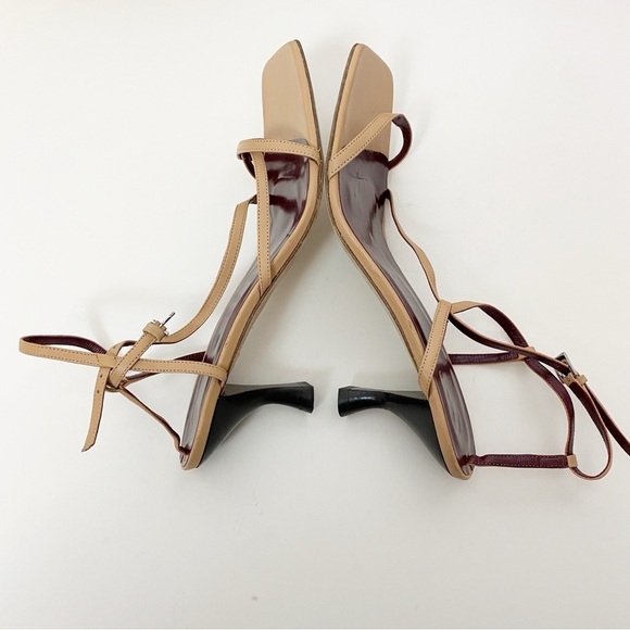 Staud Gita Leather Sandals Kitten Heels - Picture 5 of 9